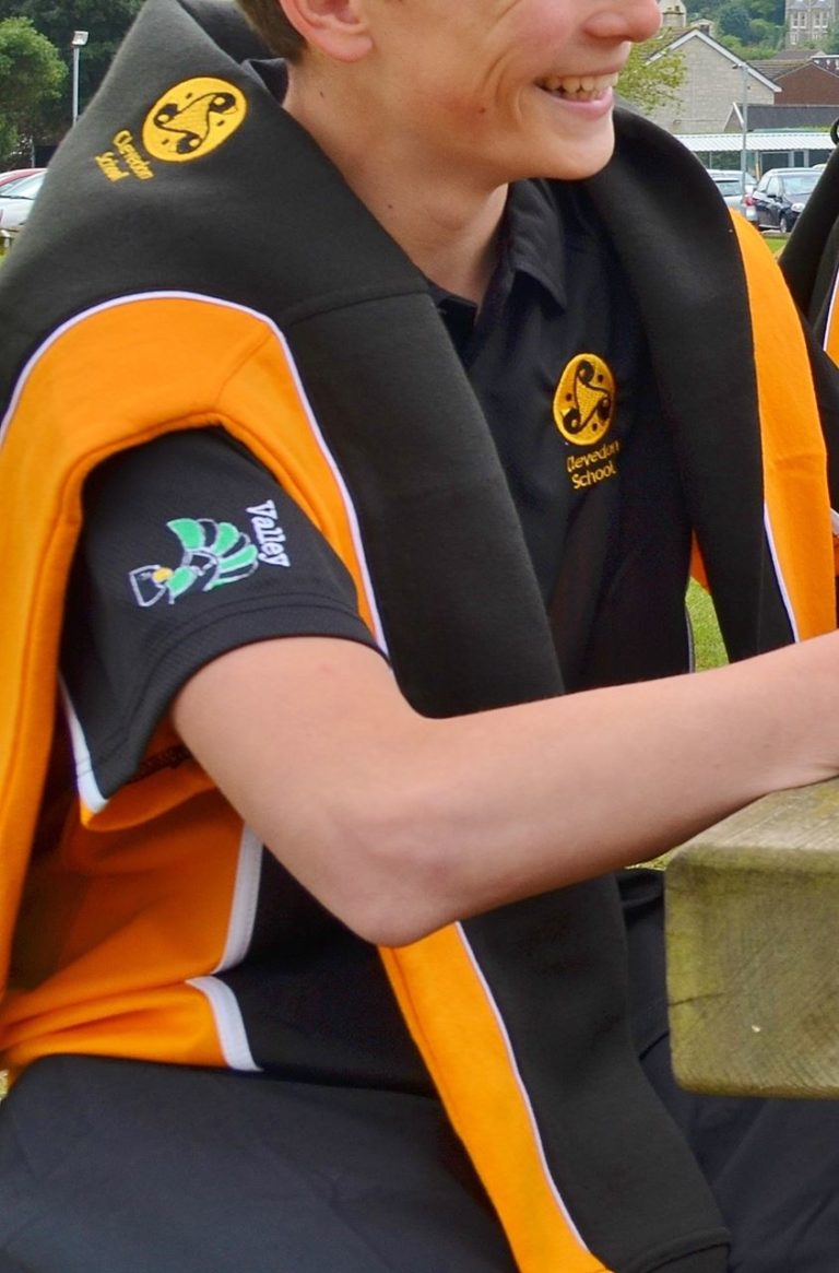 Clevedon School 1/4 Zip Fleece Top Clevedon Schools Uniform