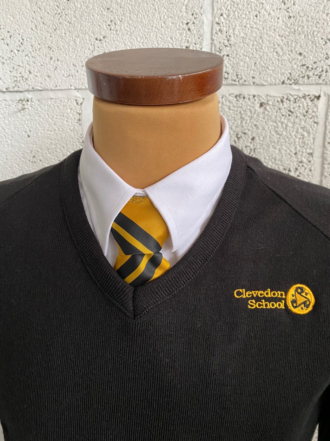 Clevedon School VNeck Black Pullover Clevedon Schools Uniform